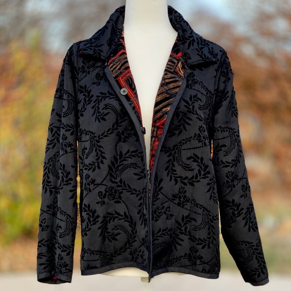 Coldwater Creek Reversible Velvet Jacket ~ Women’s PM - Picture 7 of 10
